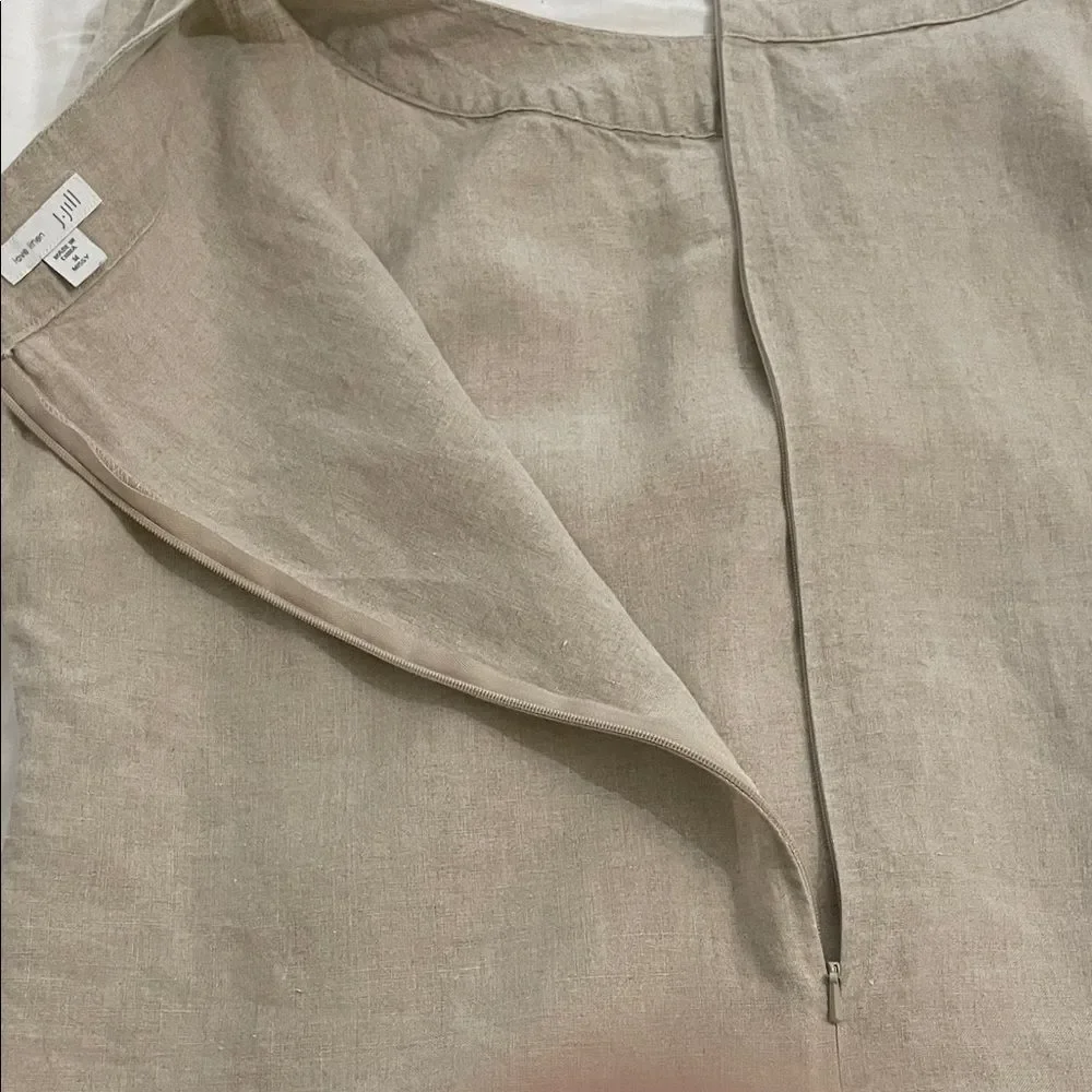 J. Jill Love Linen Flax Shift Dress Womens Size Medium Missy Minimalist